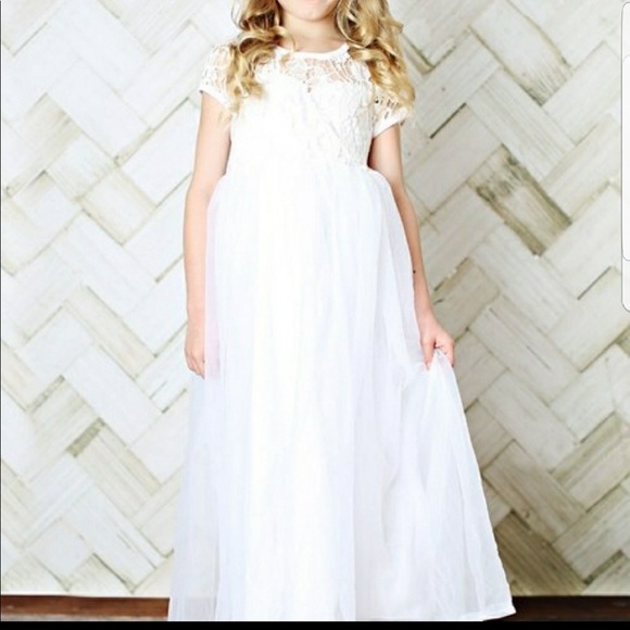 lollies and lace boutique Other - White lace Tulle Dress